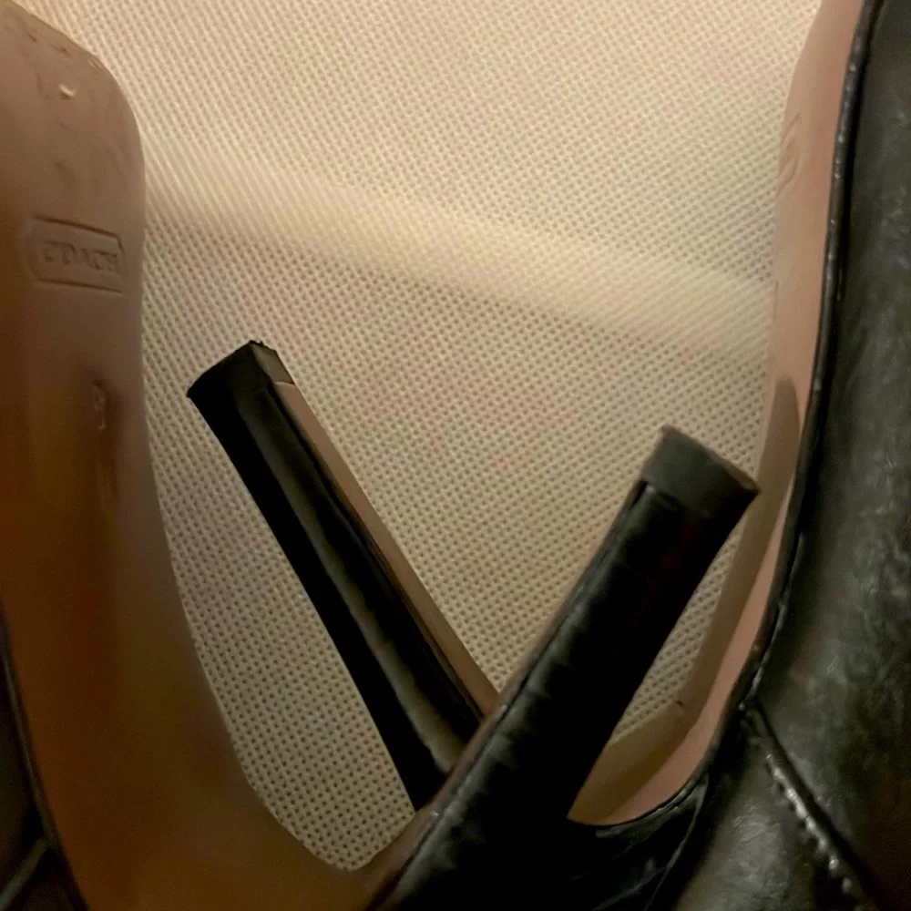 COACH. Black high heels bootie. Size 8.